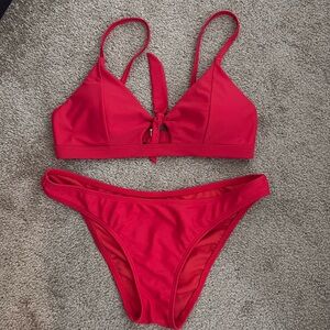 Red Hot Bathing Suit Set